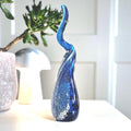 Murano, Tall Blue Aventurine | Italian Art Glass Sculpture