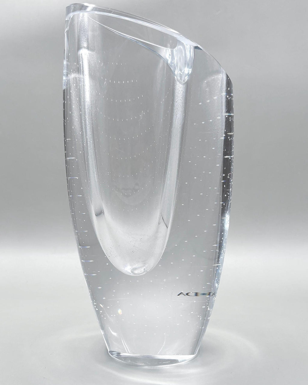 Kosta Boda Crystal Vase | Göran Wärff Signed Scandinavian Art Glass Sculpture