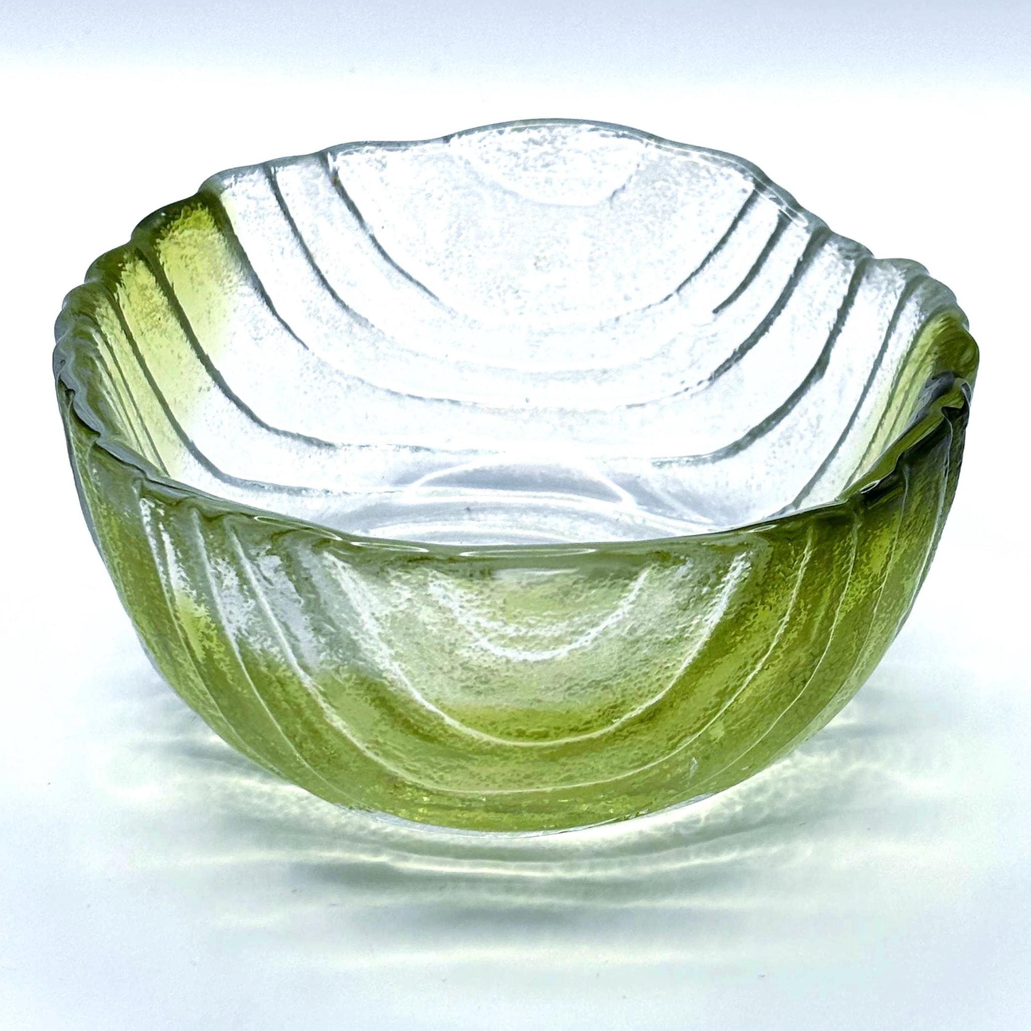 Humppila Art Glass Bowl – Pertti Santalahti Olive Green | Scandinavian Design