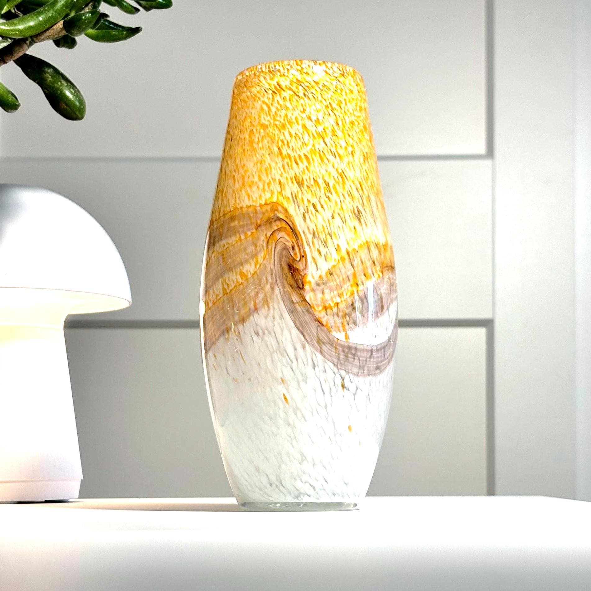 Kosta Boda “Dino” Vase by Kjell Engman | Large Swedish Studio Art Glass Vase