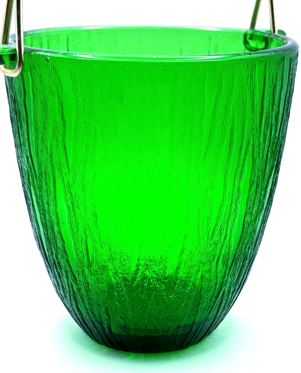 Holmegaard Green Glass Ice Bucket – Scandinavian Modern Drink Cooler | Danish Mid Century Barware