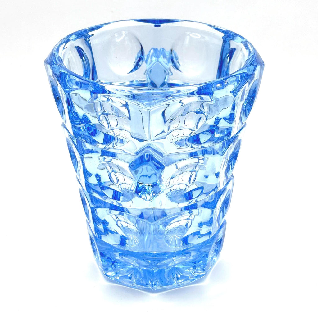 Rudolf Jurnikl, Sklo Union, Ice Blue Art Glass Vase | Mid Century Modern Czech Design