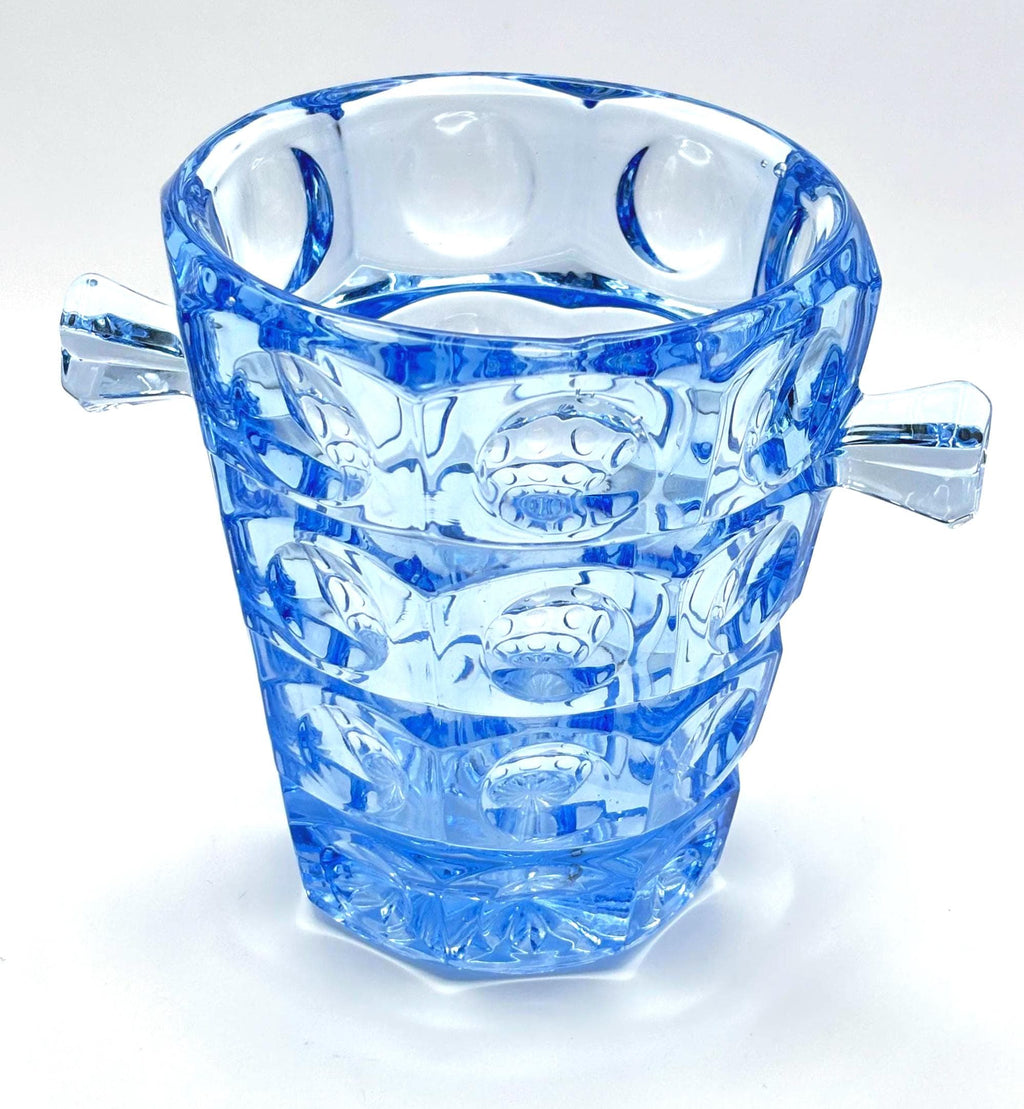 Rudolf Jurnikl, Sklo Union, Ice Blue Art Glass Vase | Mid Century Modern Czech Design