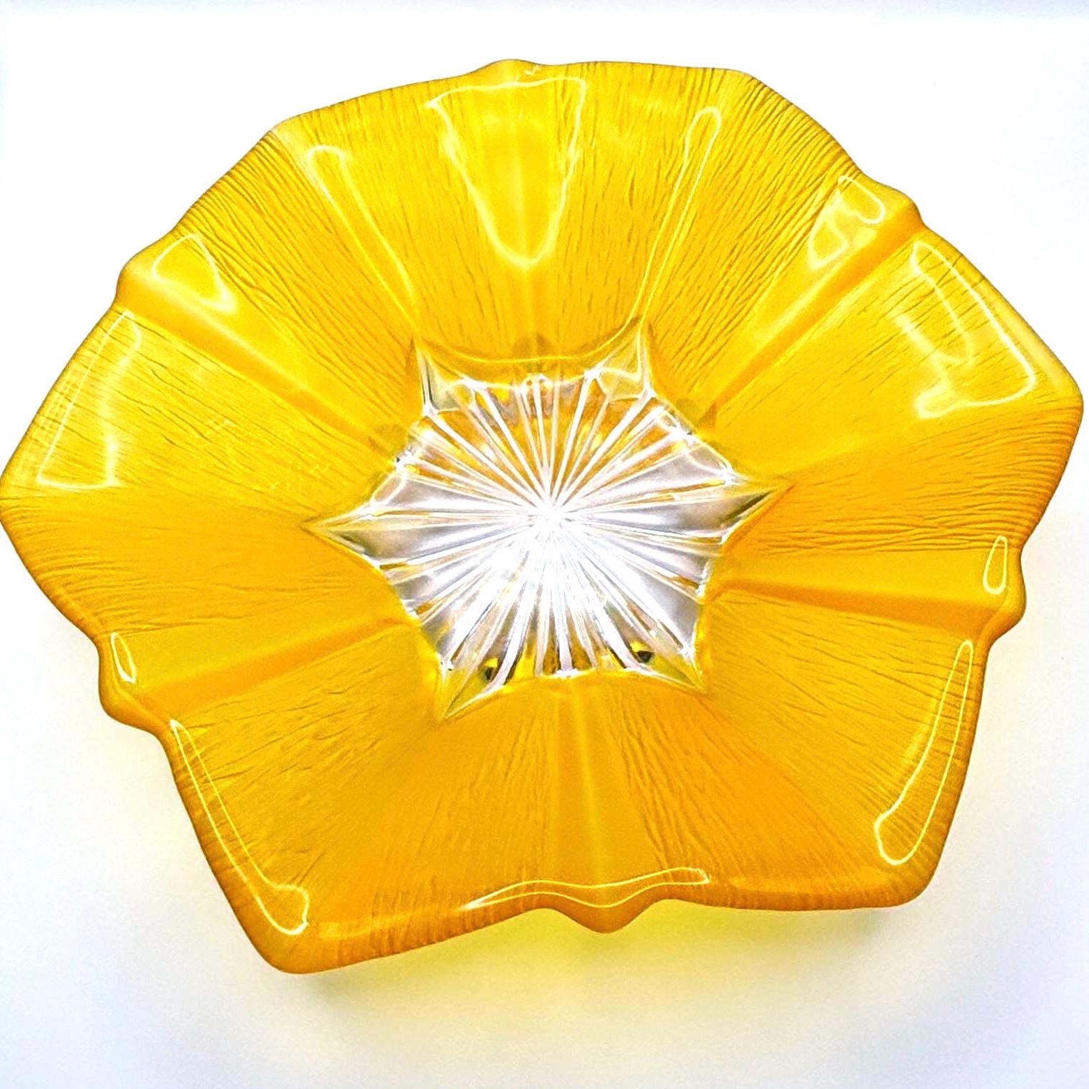 Bohemian, Crystal Bowl | Mid Century Modern Centerpiece