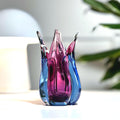 Murano Sommerso Glass Vase | Pink Blue Italian Art Glass Sculpture