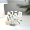 Kosta Boda, Göran Wärff, Sunflower Candle Holder | Swedish Crystal Art Glass Scandinavian Modern