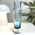 Åseda Glasbruk Bambu BUD Vase  Bo Borgström Blue Art Glass, Mid Century Scandinavian