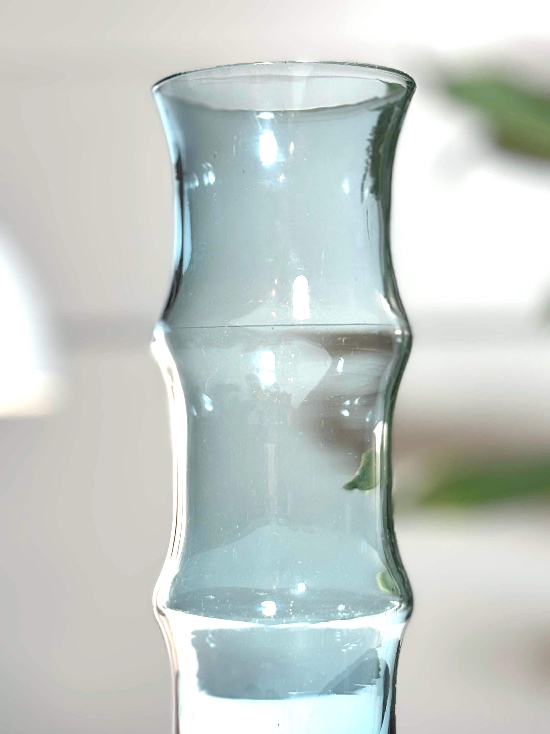 Åseda Glasbruk Bambu BUD Vase  Bo Borgström Blue Art Glass, Mid Century Scandinavian