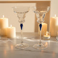 Vintage Cristal d’Arques Crystal Candlesticks – Cobalt Blue Stem, Boutique Collection