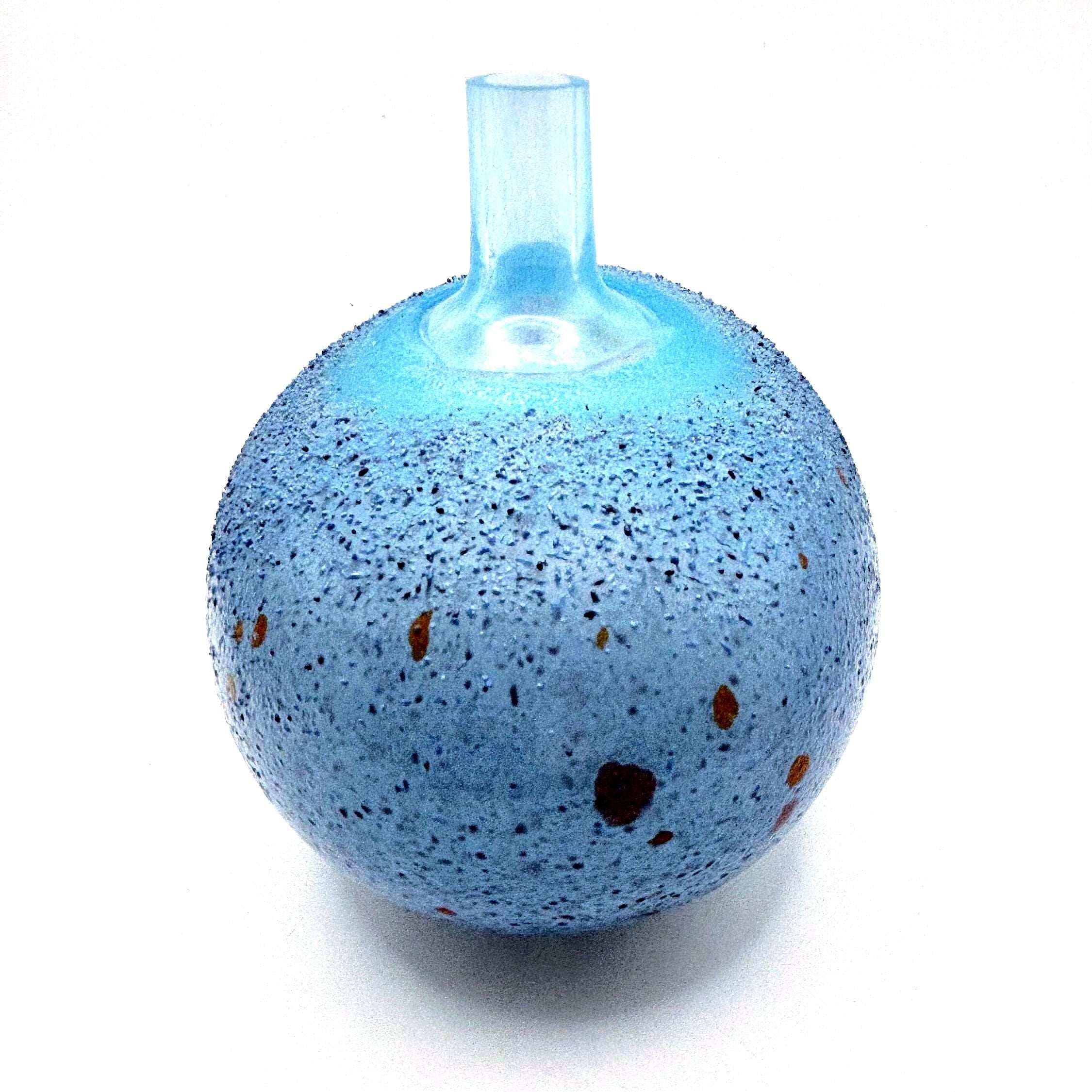 Bertil Vallien, Kosta Boda “Beans” Crystal Vase | Signed Swedish Art Glass