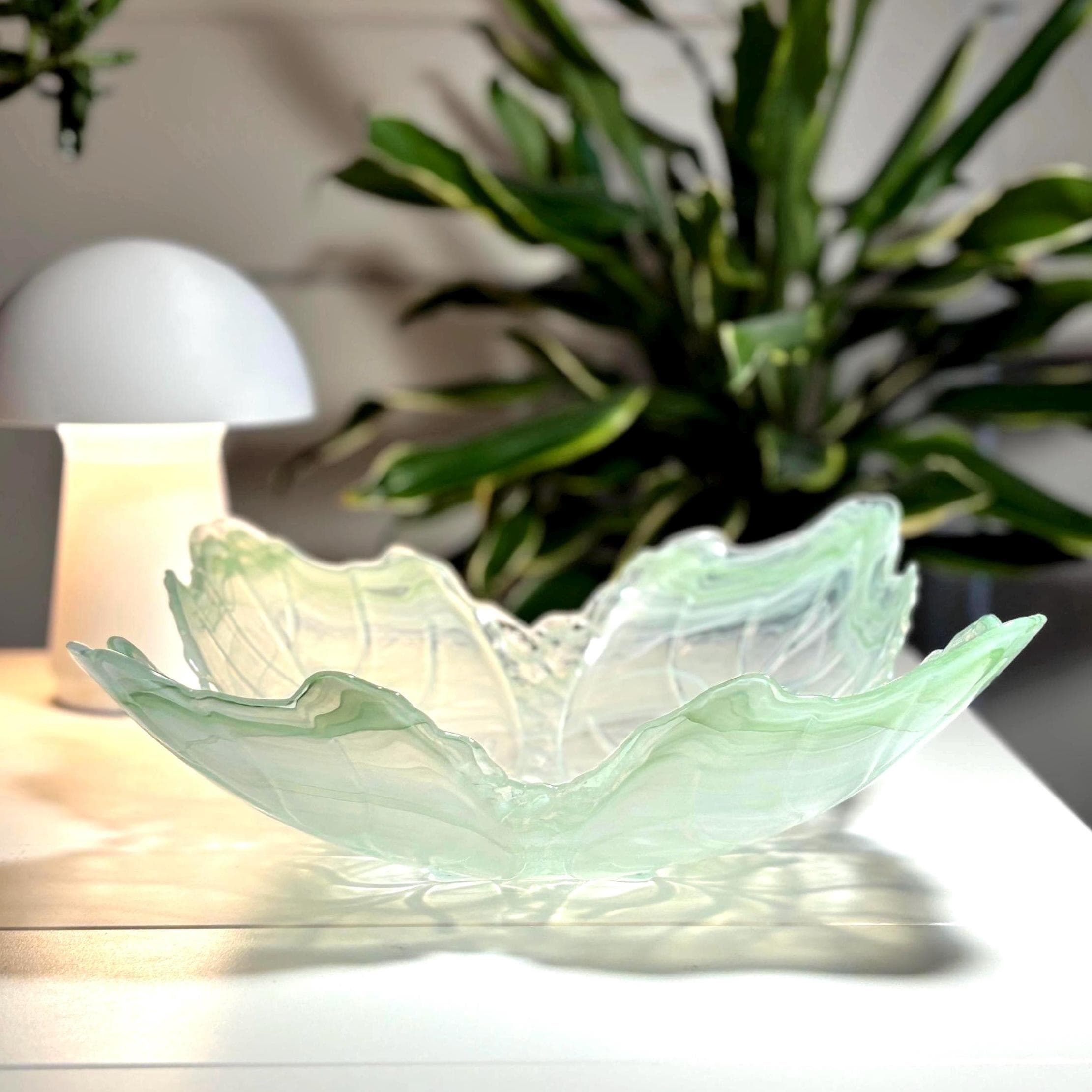 Murano, Lavorazione, Rare size Arte Glass Bowl | Italian Art Glass Centerpieces