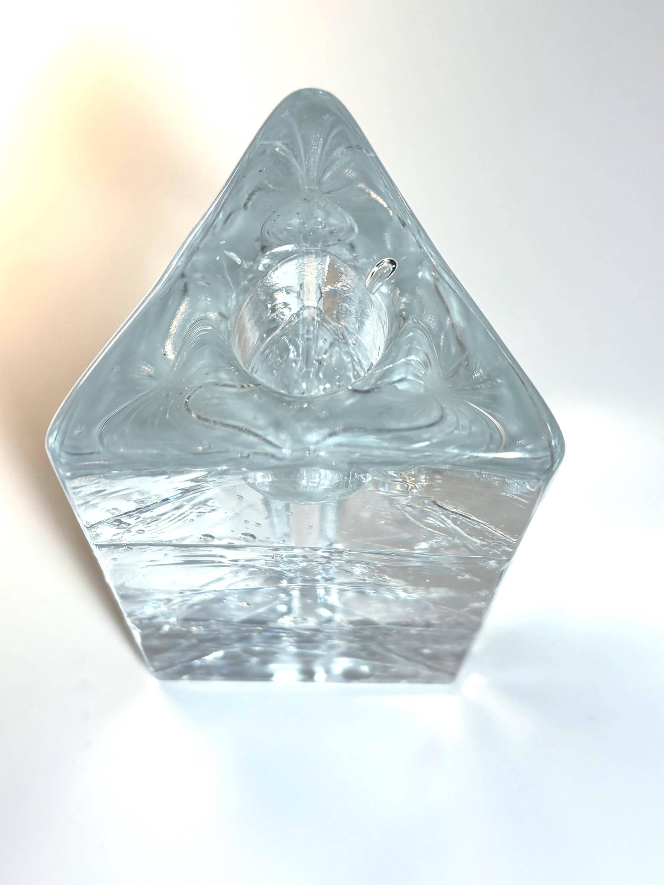 Iittala, Timo Sarpaneva “Arkipelago” Crystal Candle Holder by – Finnish Scandinavian Art Glass