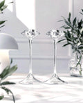 Kosta Boda “Fanfare” Candle Holders Set | Signed Kjell Engman Art Glass