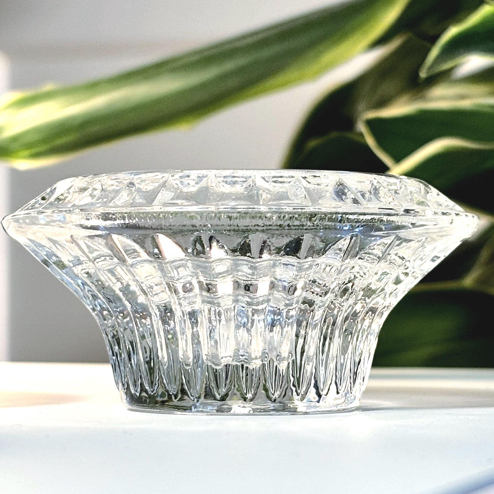 Forever Crystal Candle Holders, Set of 2, Elegant Glass Votive Holders