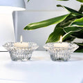Forever Crystal Candle Holders, Set of 2, Elegant Glass Votive Holders