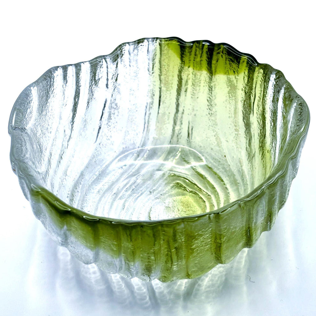Humppila Art Glass Bowl – Pertti Santalahti Olive Green | Scandinavian Design