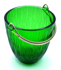 Holmegaard Green Glass Ice Bucket – Scandinavian Modern Drink Cooler | Danish Mid Century Barware