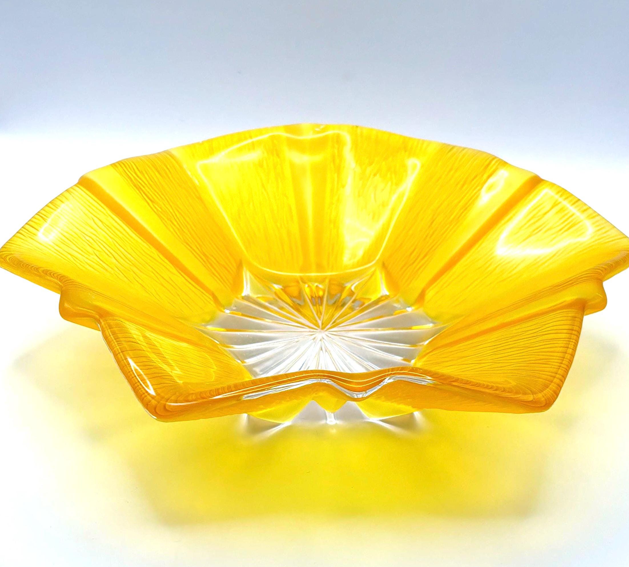 Bohemian, Crystal Bowl | Mid Century Modern Centerpiece