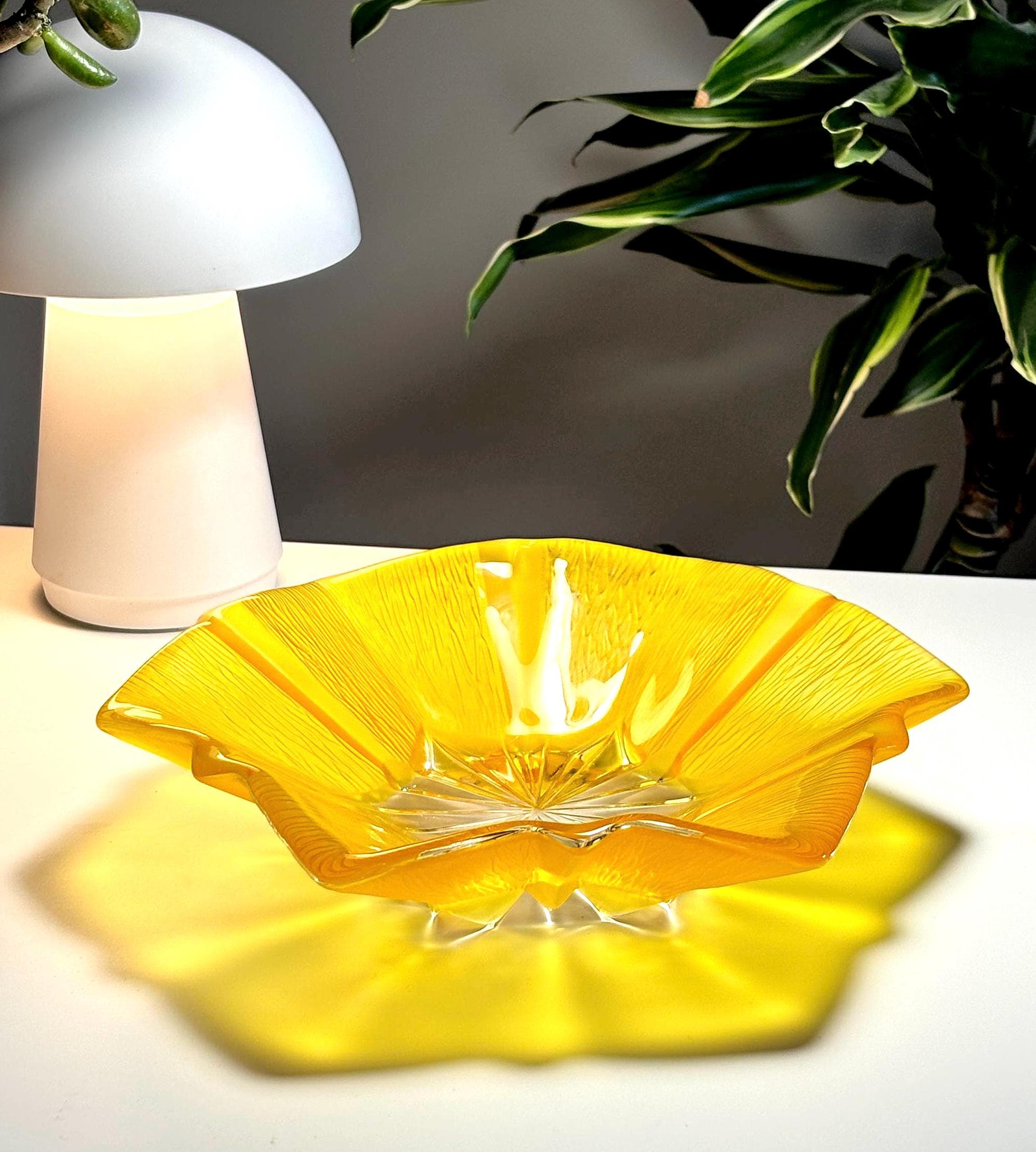 Bohemian, Crystal Bowl | Mid Century Modern Centerpiece