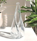 Signed Scandinavian Art Glass Vase | Hand-Blown Triple Bud Nordic Sculpture