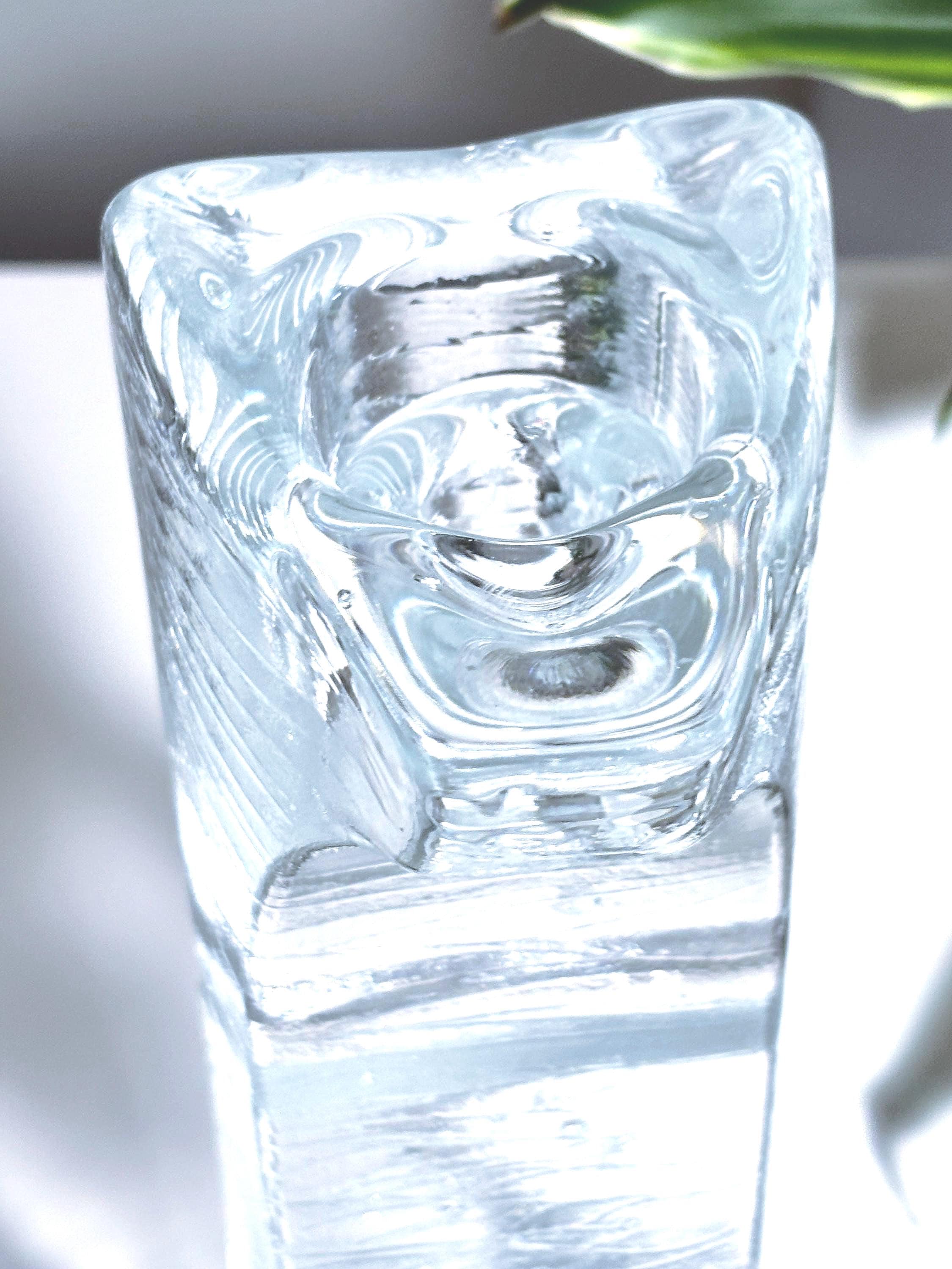 Kosta Boda Connect Candle Holder by Kjell Engman | Swedish Art Glass Sculpture 30cm