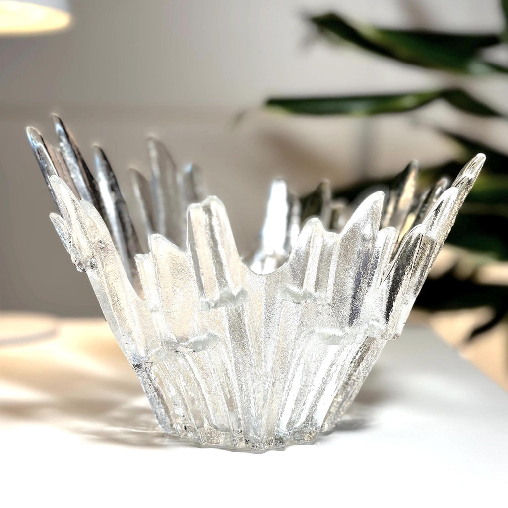 Tauno Wirkkala Revontulet Bowl | Vintage Finnish Art Glass | Humppila Finland | Scandinavian Modern Glass Centerpiece