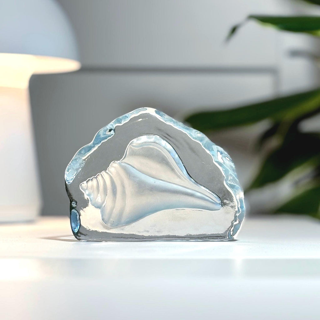 Mats Jonasson, Målerås, Crystal Shell Sculpture | Swedish Art Glass