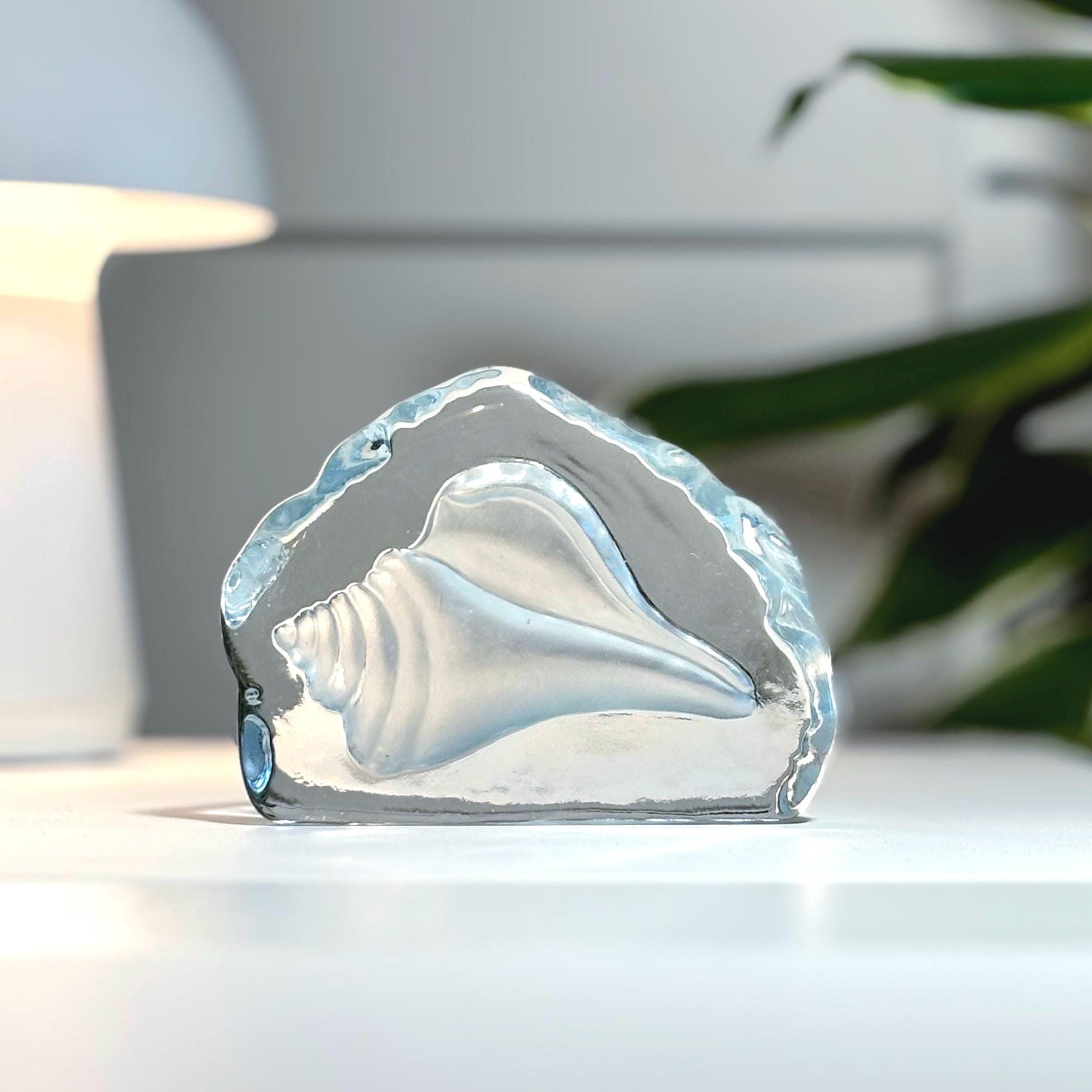 Mats Jonasson, Målerås, Crystal Shell Sculpture | Swedish Art Glass