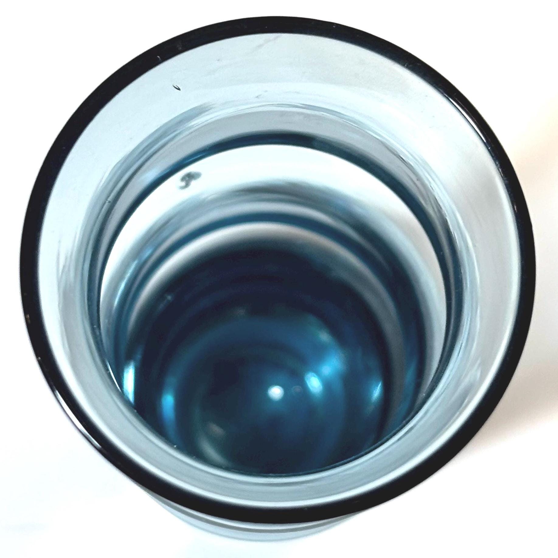 Åseda Glasbruk Bambu Vase – Bo Borgström Blue Art Glass, Mid Century Scandinavian