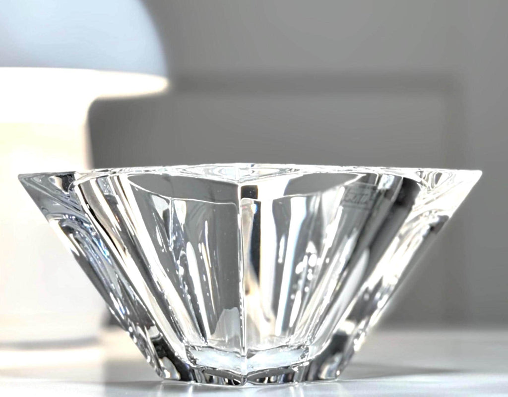 Violetta, Hand Cut Lead Crystal Bowl, Square Design | Polish Glass Art