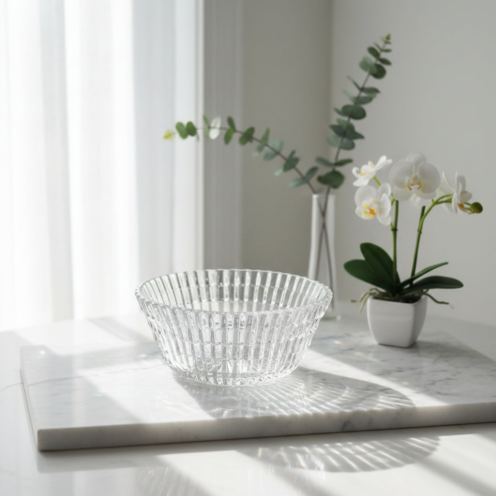 Bohemian, Crystal Bowl – 23 cm Cut Glass | Czech Crystal – Elegant Centerpiece Decor