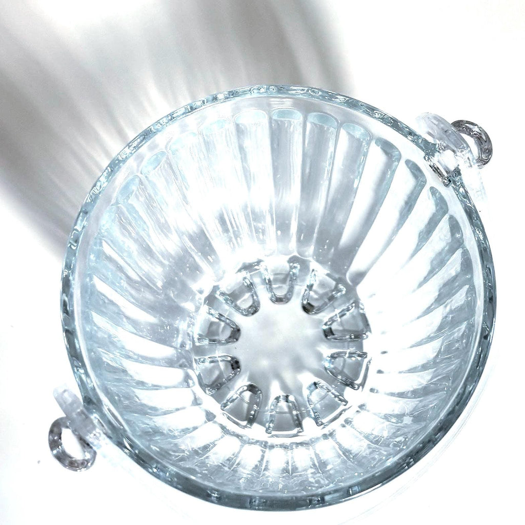 Riihimäen Lasi Ice Bucket with Acrylic Tongs | Vintage Finnish Glass Barware | Mid Century