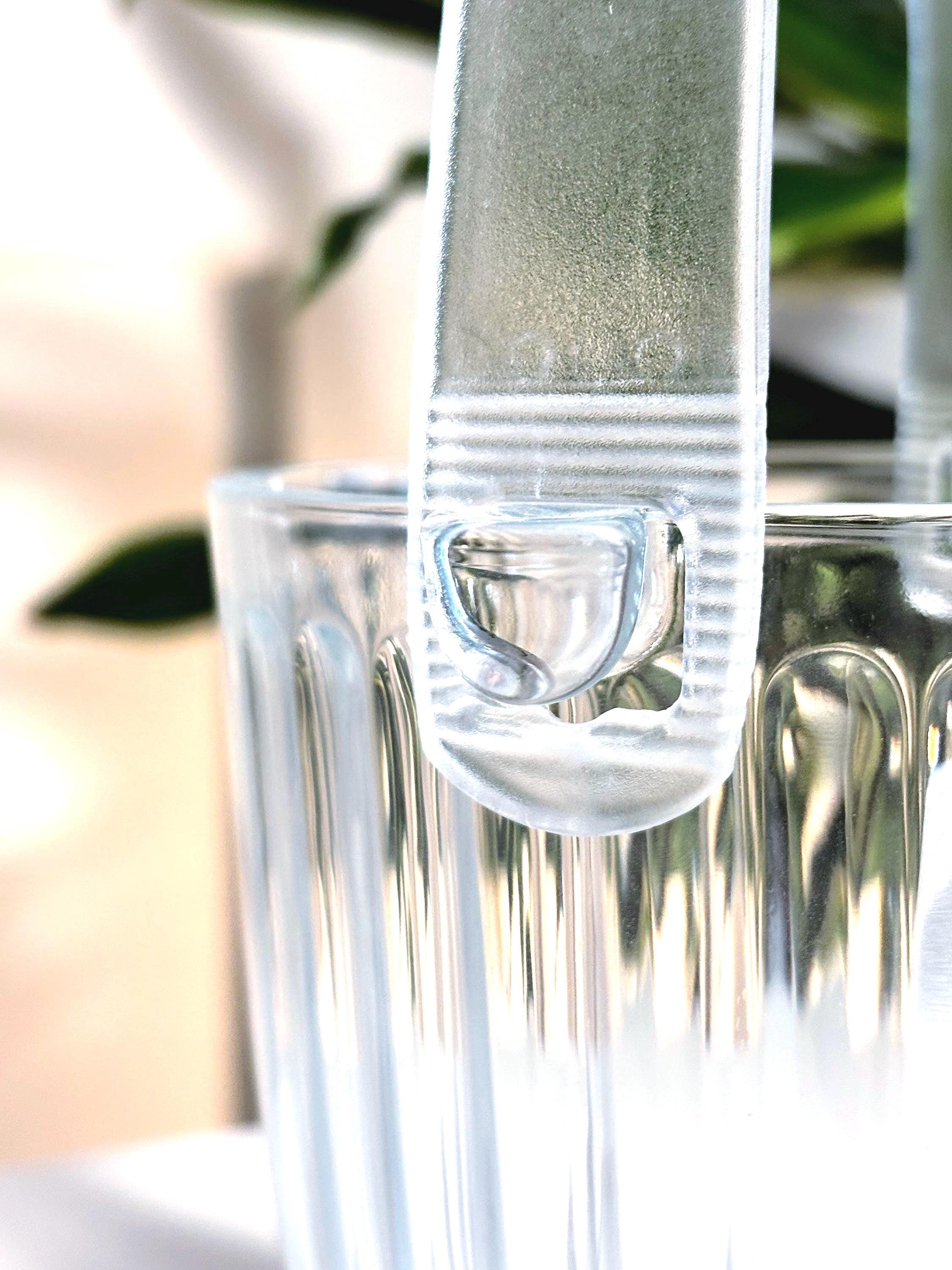 Riihimäen Lasi Ice Bucket with Acrylic Tongs | Vintage Finnish Glass Barware | Mid Century