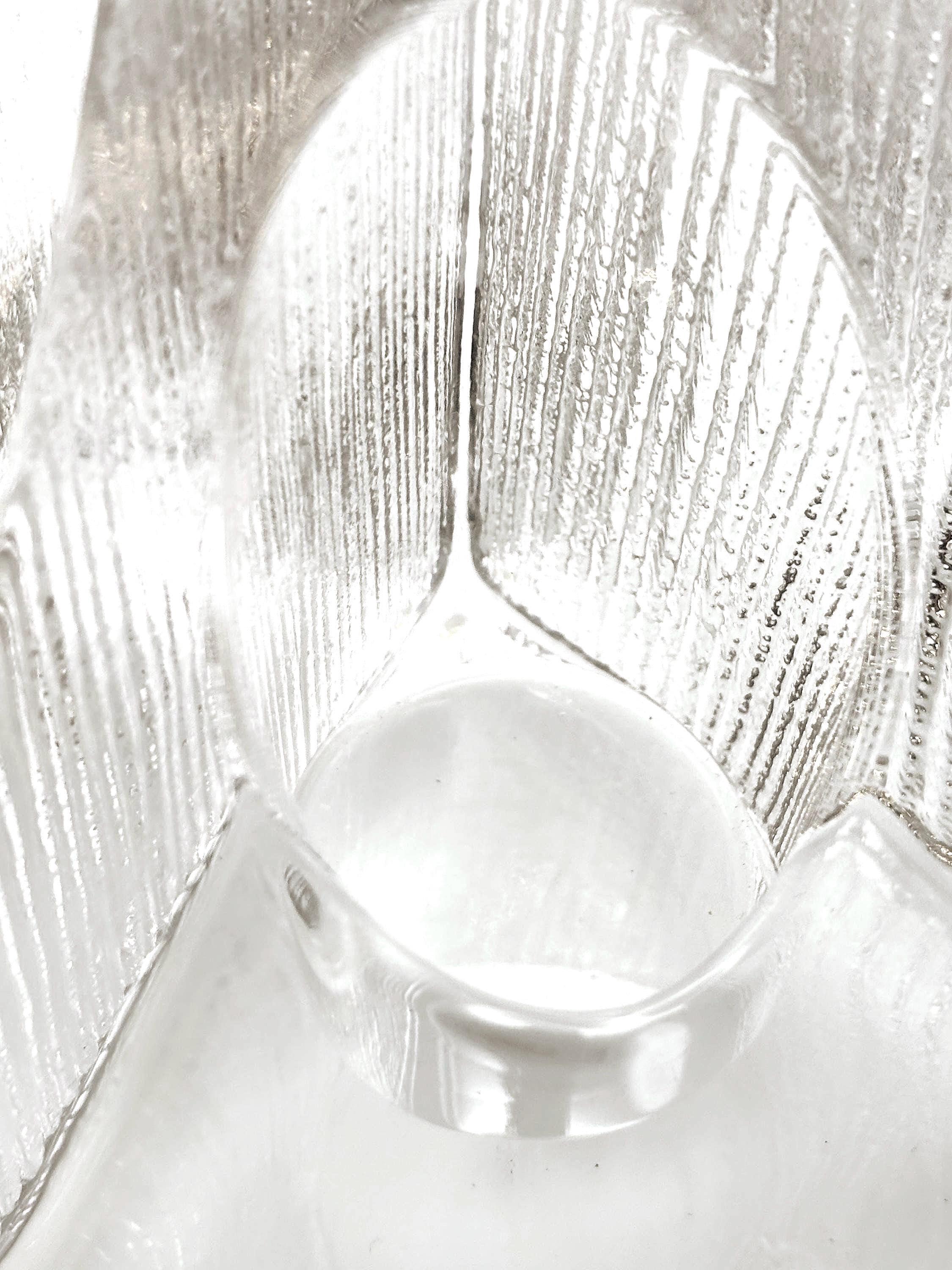 NBRO, Sweden. Scandinavian Crystal Candle Holders  Sculptural Design