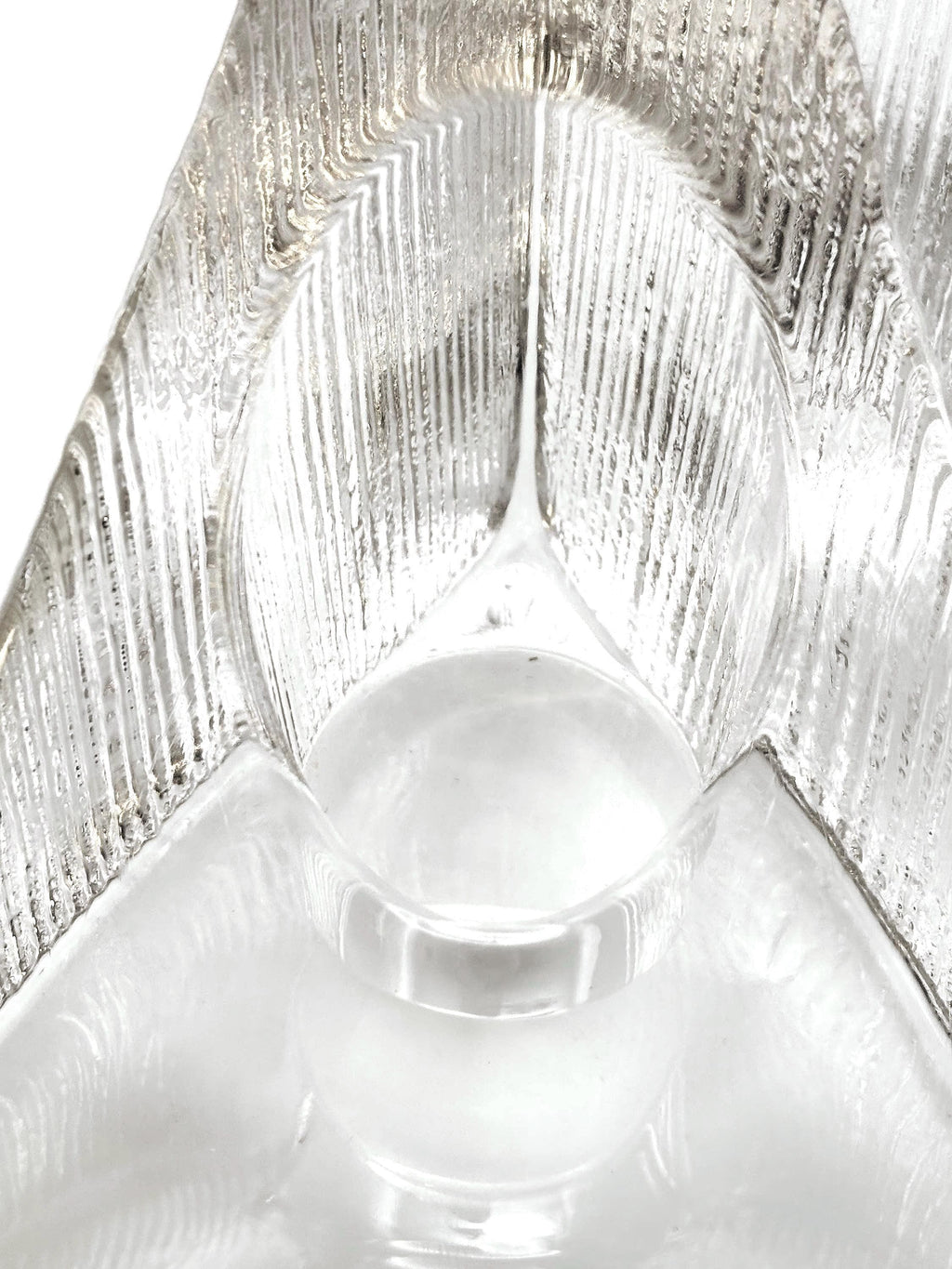 NBRO, Sweden. Scandinavian Crystal Candle Holders  Sculptural Design