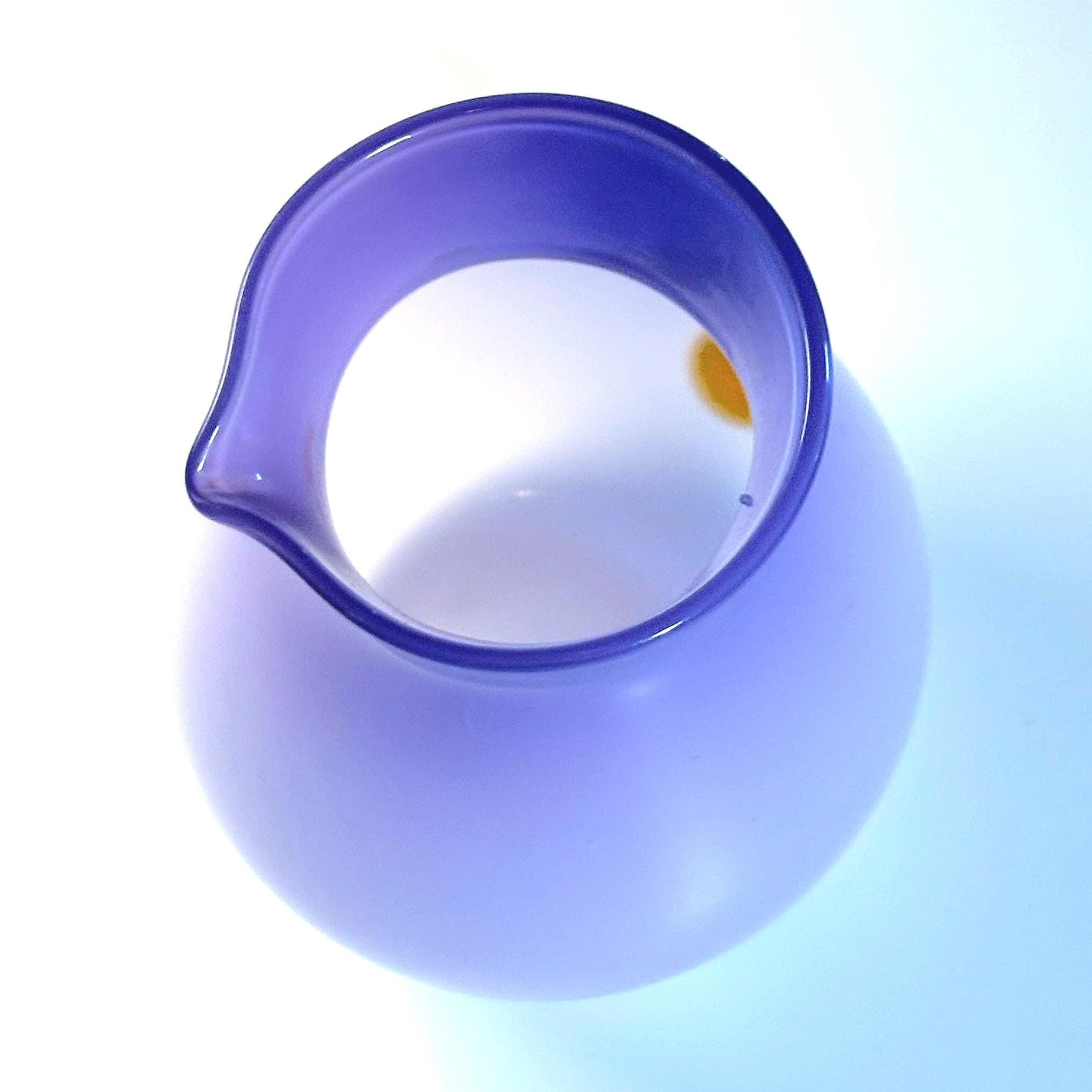 Signed Glassmejden Swedish Art Glass Pitcher – Lavender Purple Studio Vase