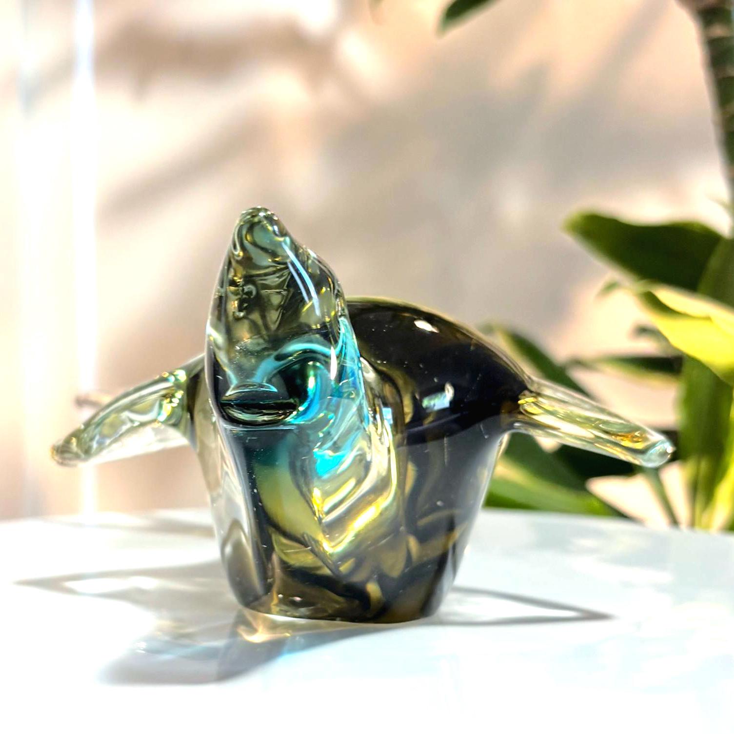 Vintage Murano, Italy. Sea lion Art Glass Sculpture