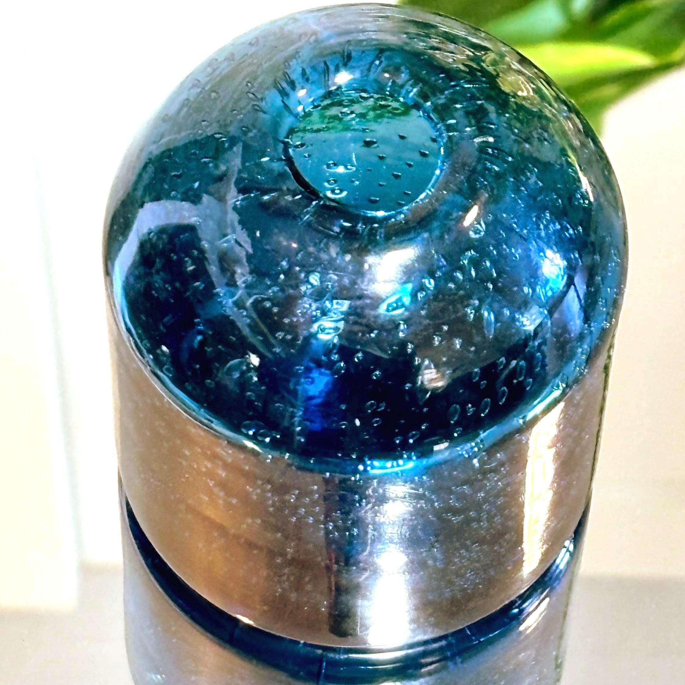 Kosta Boda, Vintage Erik Höglund Blue Bubble Glass Bud vase | Scandinavian Art Glass