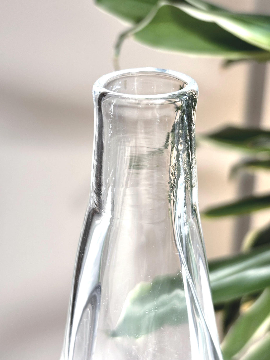 Signed Scandinavian Art Glass Vase | Hand-Blown Triple Bud Nordic Sculpture