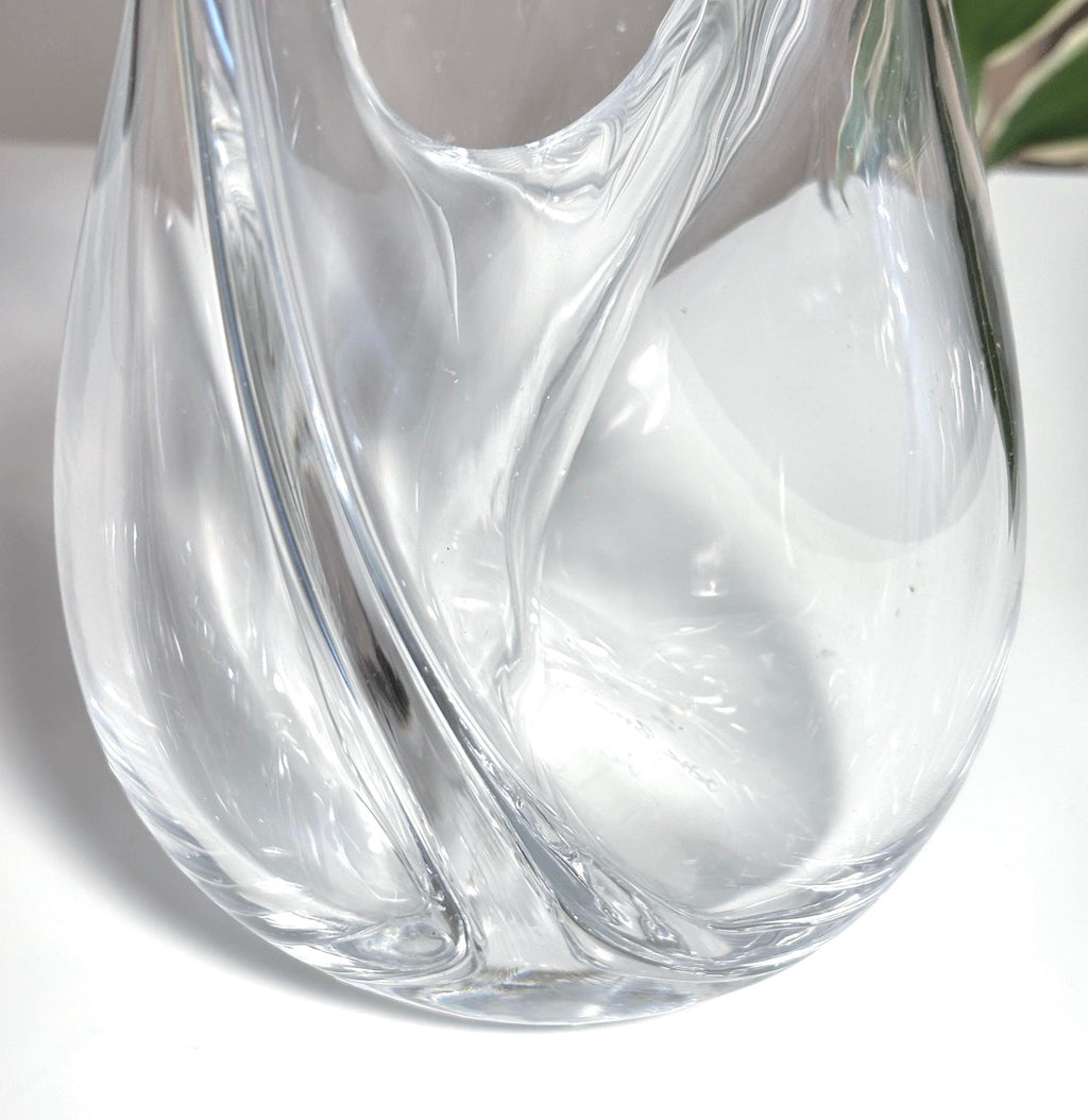 Signed Scandinavian Art Glass Vase | Hand-Blown Triple Bud Nordic Sculpture