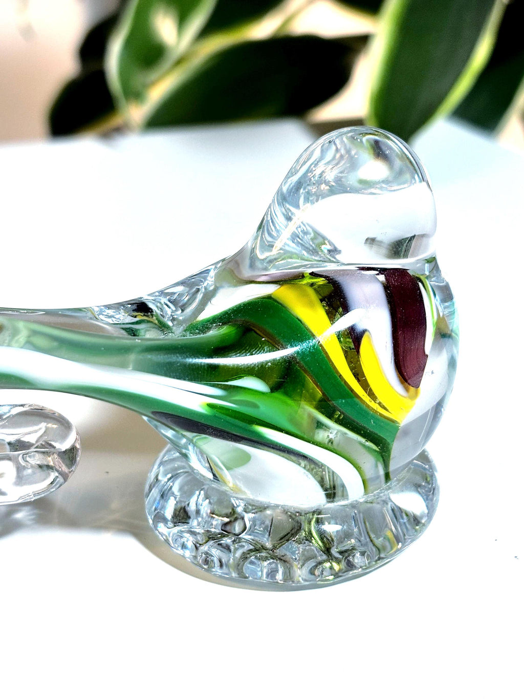 Holmegaard Glass Bird Pair | Danish Art Glass Figurines | Scandinavian Paperweights | MCM Home Decor