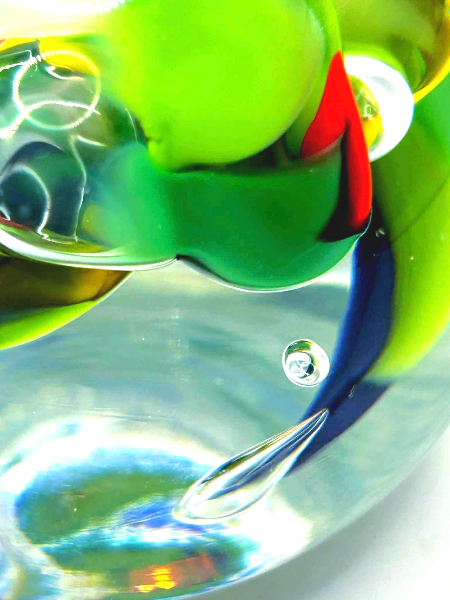 McBlow, Signed European Paperweight. Swirl multicoloured | Handmade Colorful Glass Sphere 6 cm
