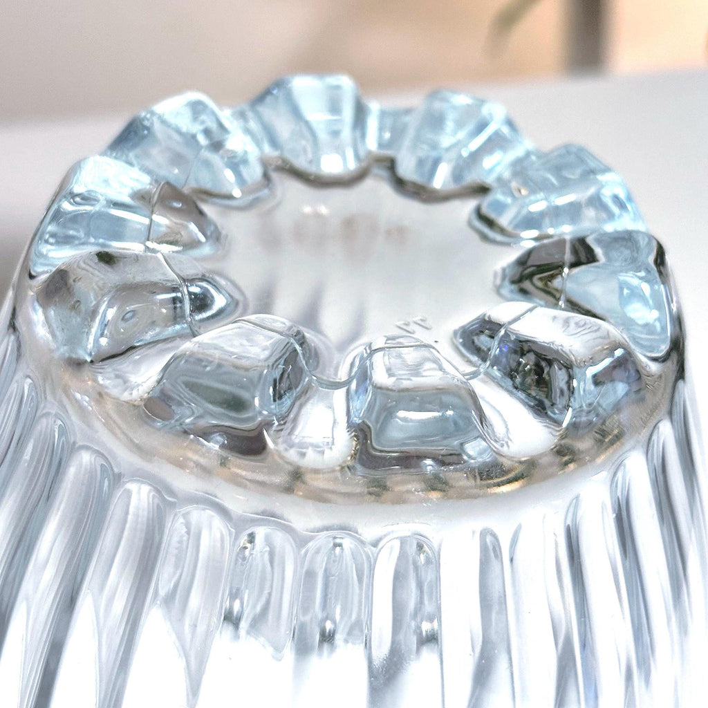 Riihimäen Lasi Ice Bucket with Acrylic Tongs | Vintage Finnish Glass Barware | Mid Century