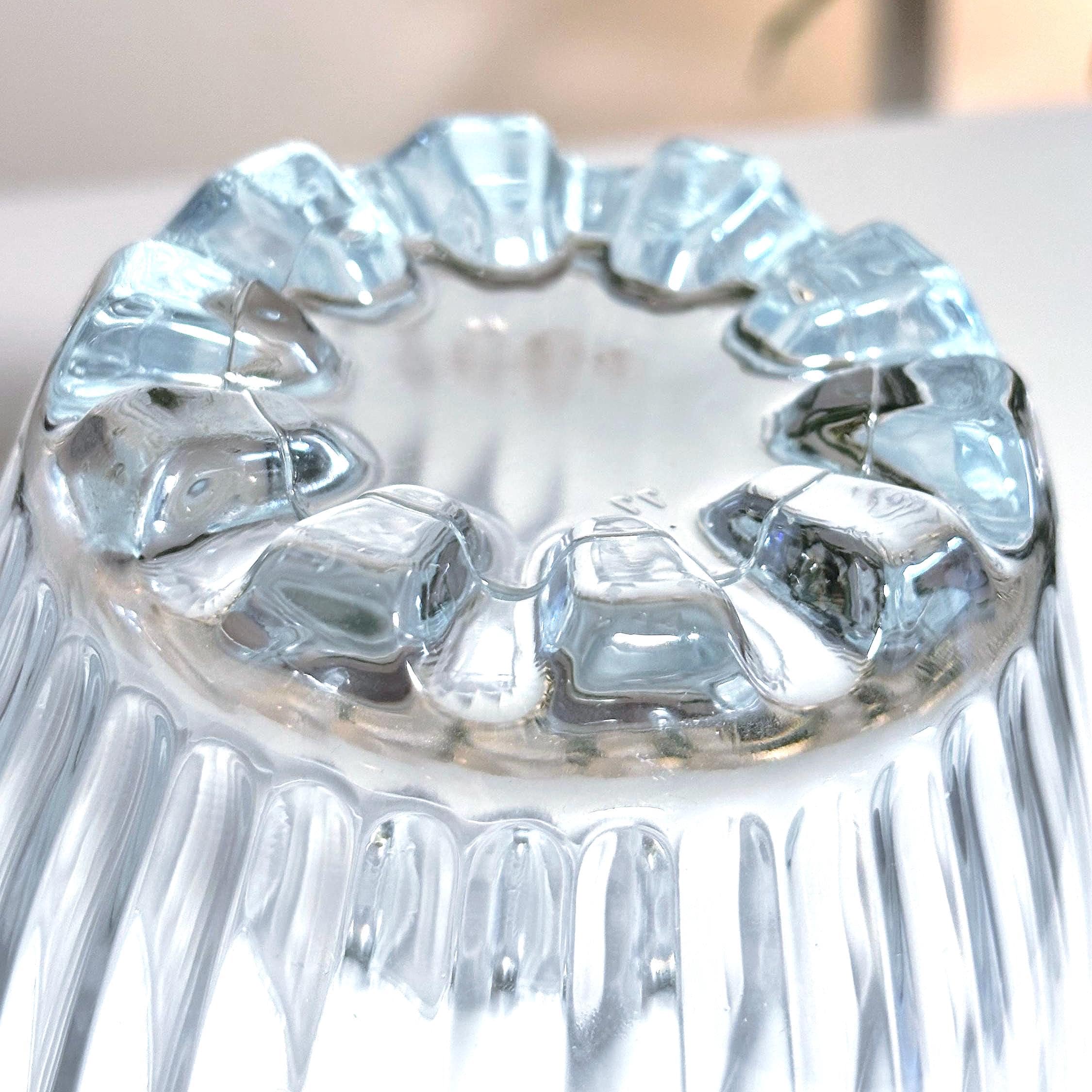 Riihimäen Lasi Ice Bucket with Acrylic Tongs | Vintage Finnish Glass Barware | Mid Century
