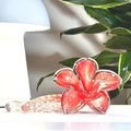 Murano Glass Flower Sculpture, Red Floral | Handblown Italian Artistry