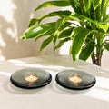 Iittala Kastehelmi Glass Candle Holders, Smoke Grey, Set of 2
