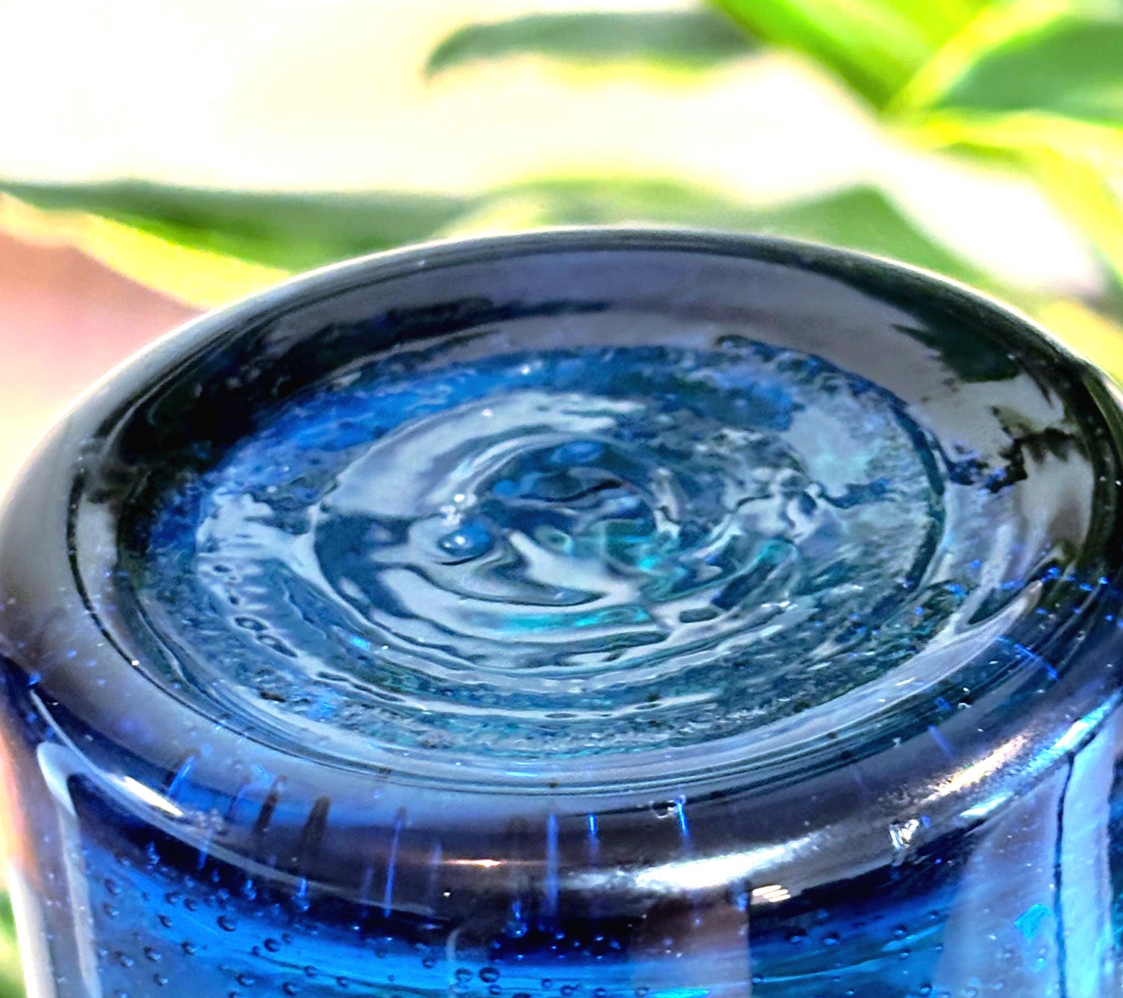 Kosta Boda, Vintage Erik Höglund Blue Bubble Glass Bud vase | Scandinavian Art Glass